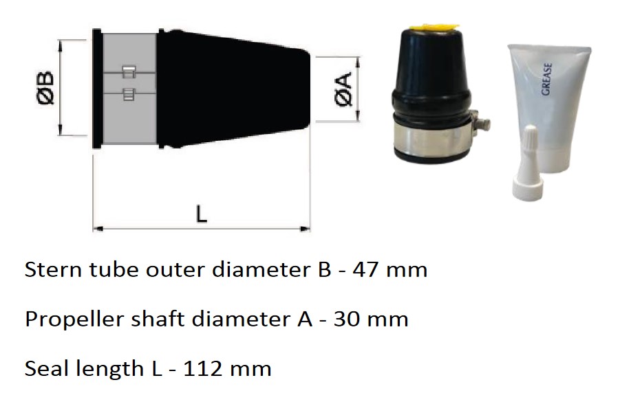 STUFFY BOX METRIC Ø30X47MM RUBBER TYPE SHAFT SEAL 